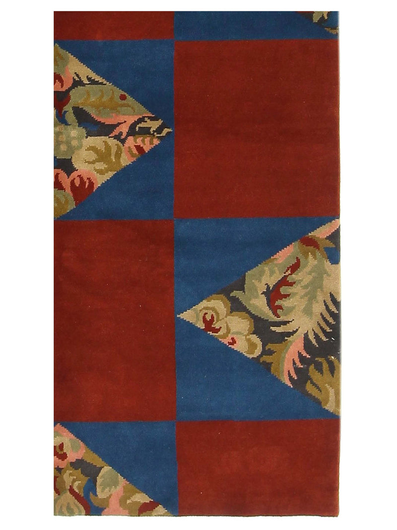 Pacific Gouri Ganga 33508 Red Blue Transitional Hand Knotted Rug