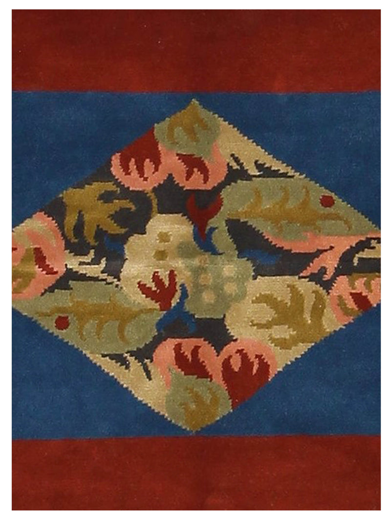 Pacific Gouri Ganga 33508 Red Blue Transitional Hand Knotted Rug