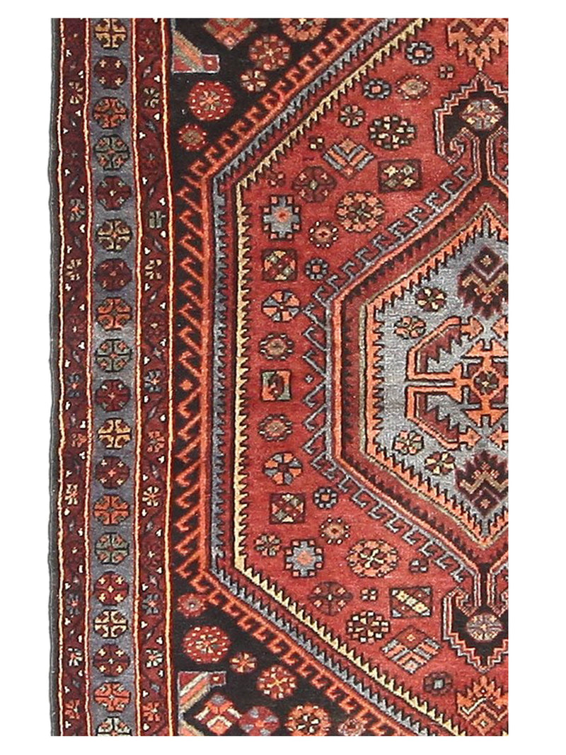 Fasa Persian 33537 Black Rust Traditional Semi Antique Rug