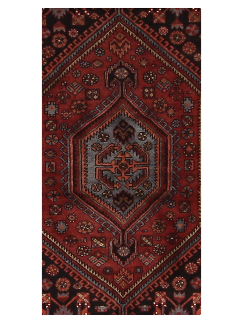 Fasa Persian 33537 Black Rust Traditional Semi Antique Rug