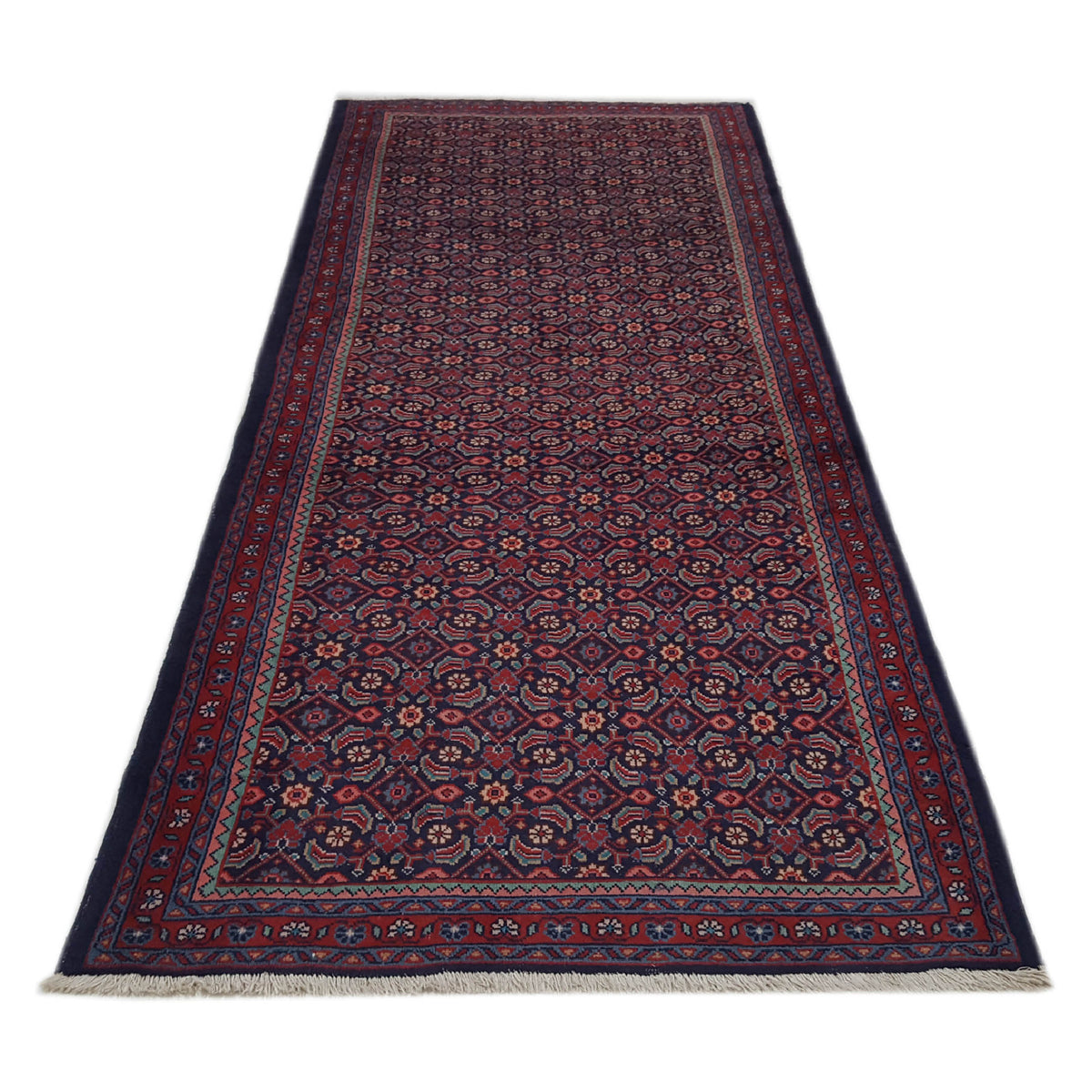 Pacific Mahal 33570 Navy Red Traditional Hand Knotted Rug