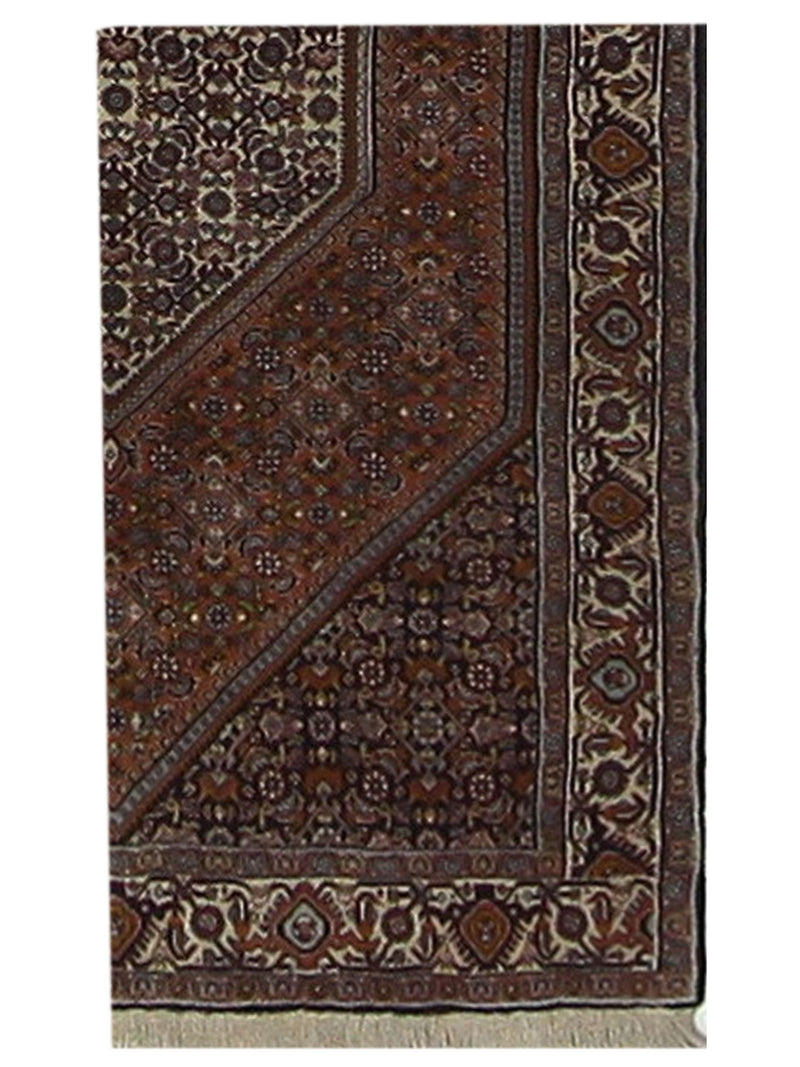 Fasa Bijar 33592 Rust Ivory Traditional Hand Knotted Rug