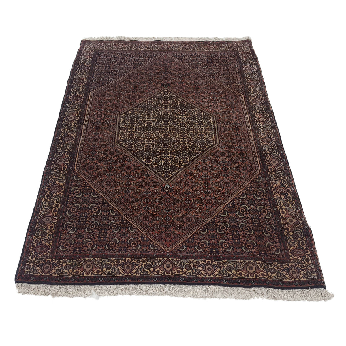 Fasa Bijar 33593 Ivory Ivory Traditional Hand Knotted Rug