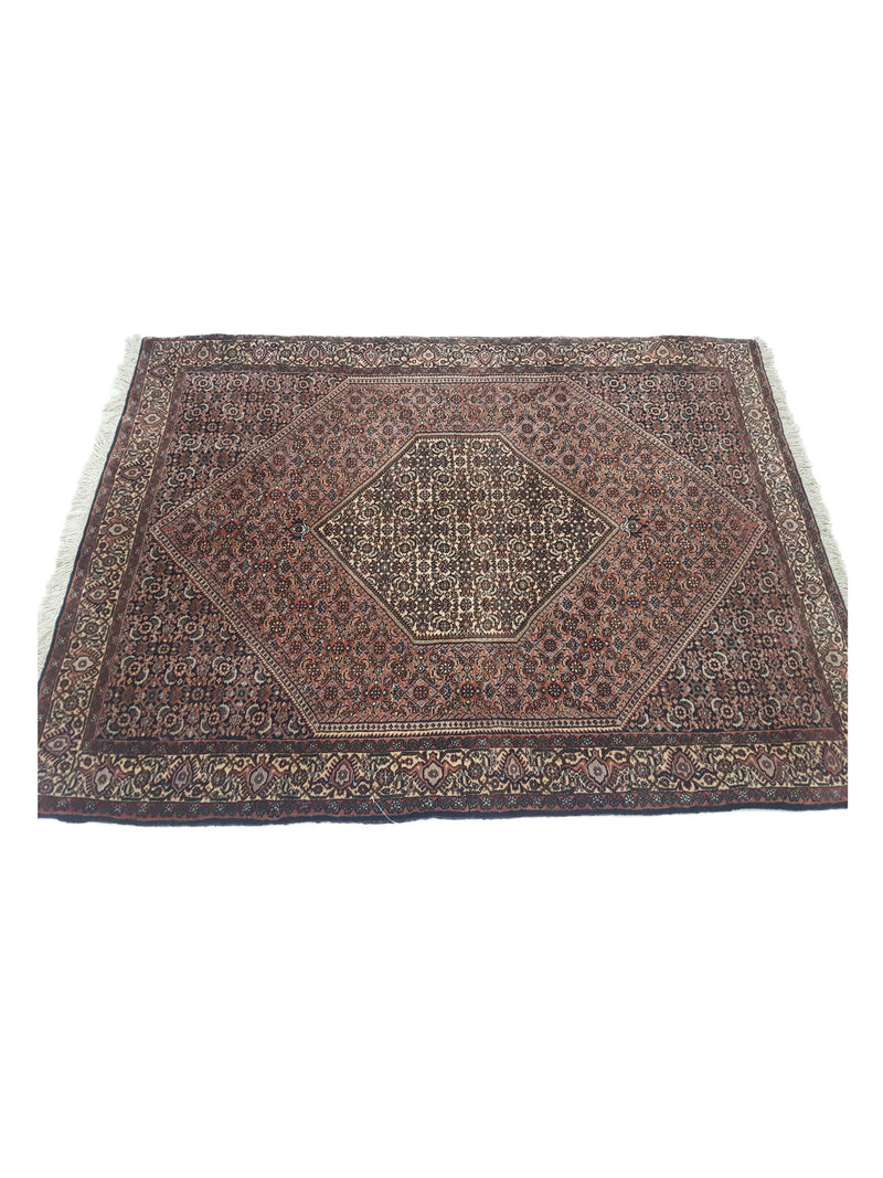 Fasa Bijar 33593 Ivory Ivory Traditional Hand Knotted Rug