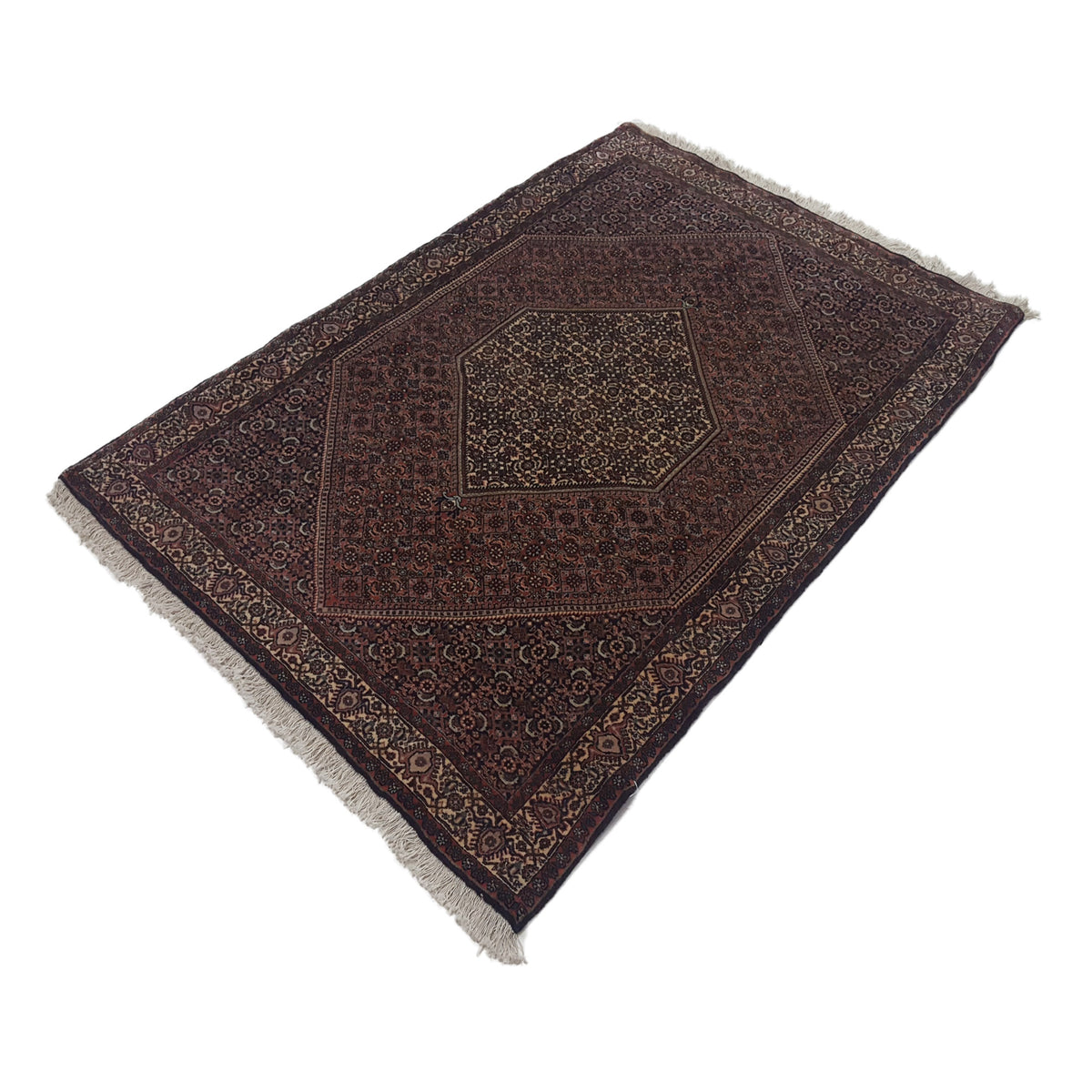 Fasa Bijar 33593 Ivory Ivory Traditional Hand Knotted Rug