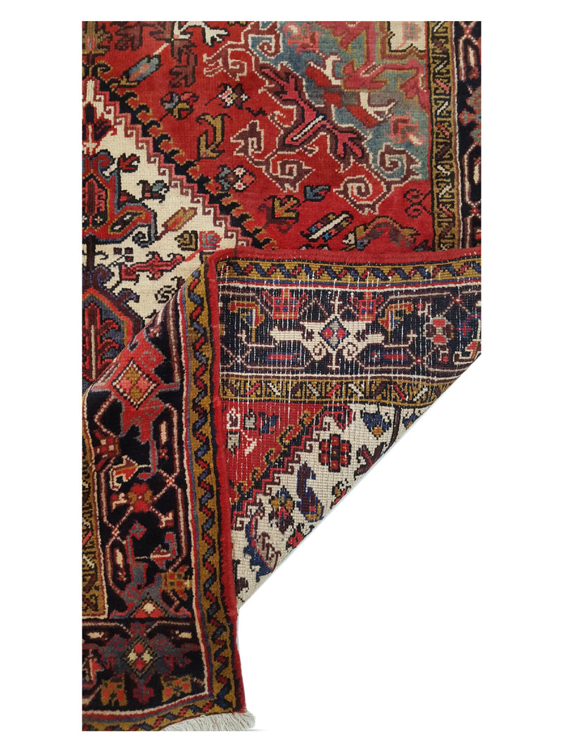 Fasa Antique Heriz 33601 Rust Indigo Traditional Antique Rug