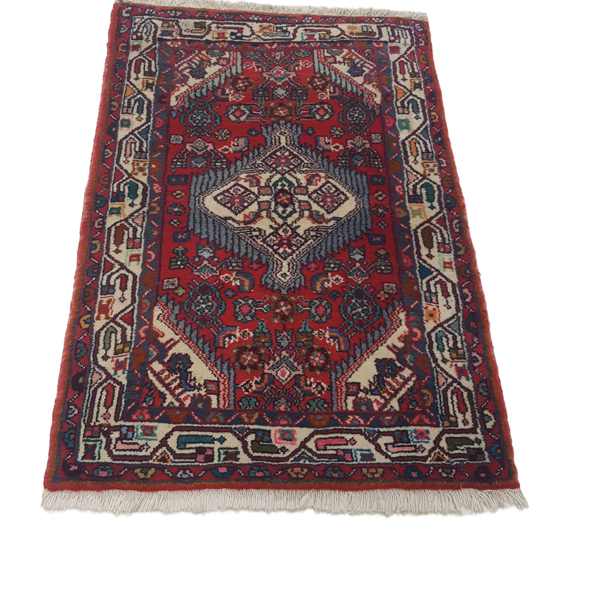 Fasa Persian 33605 Red Ivory Traditional Semi Antique Rug