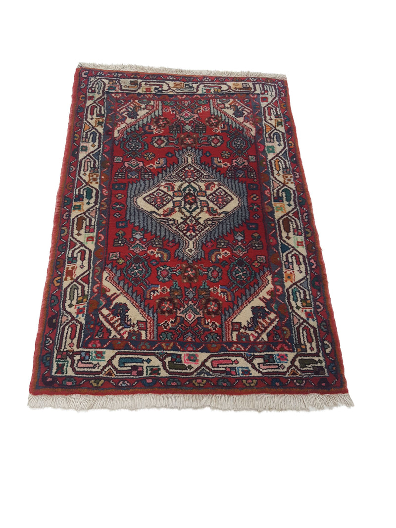 Fasa Persian 33605 Red Ivory Traditional Semi Antique Rug