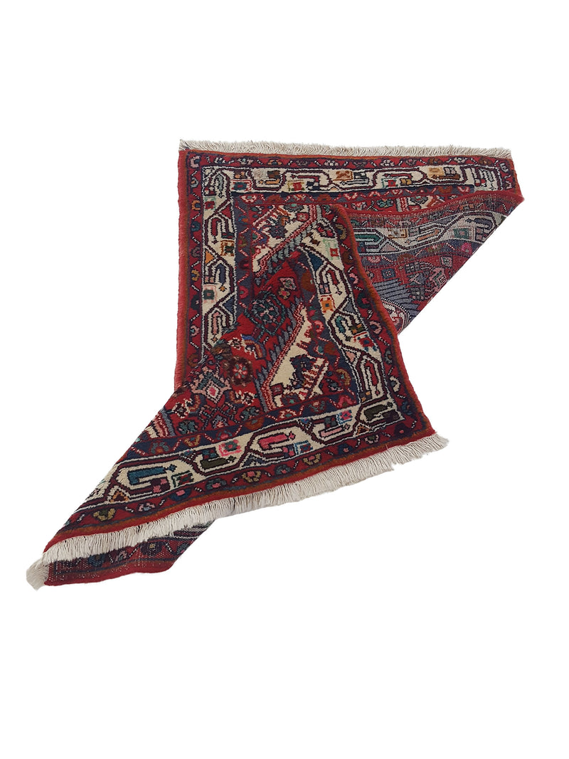 Fasa Persian 33605 Red Ivory Traditional Semi Antique Rug