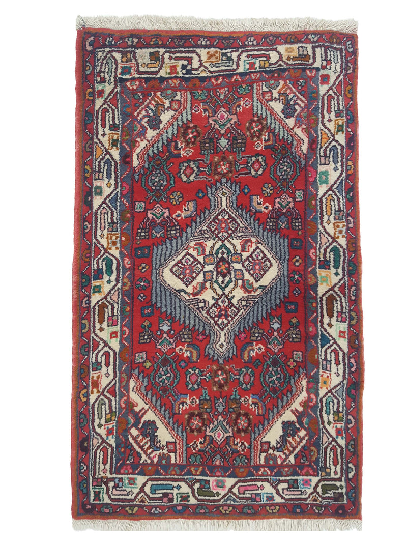 Fasa Persian 33605 Red Ivory Traditional Semi Antique Rug
