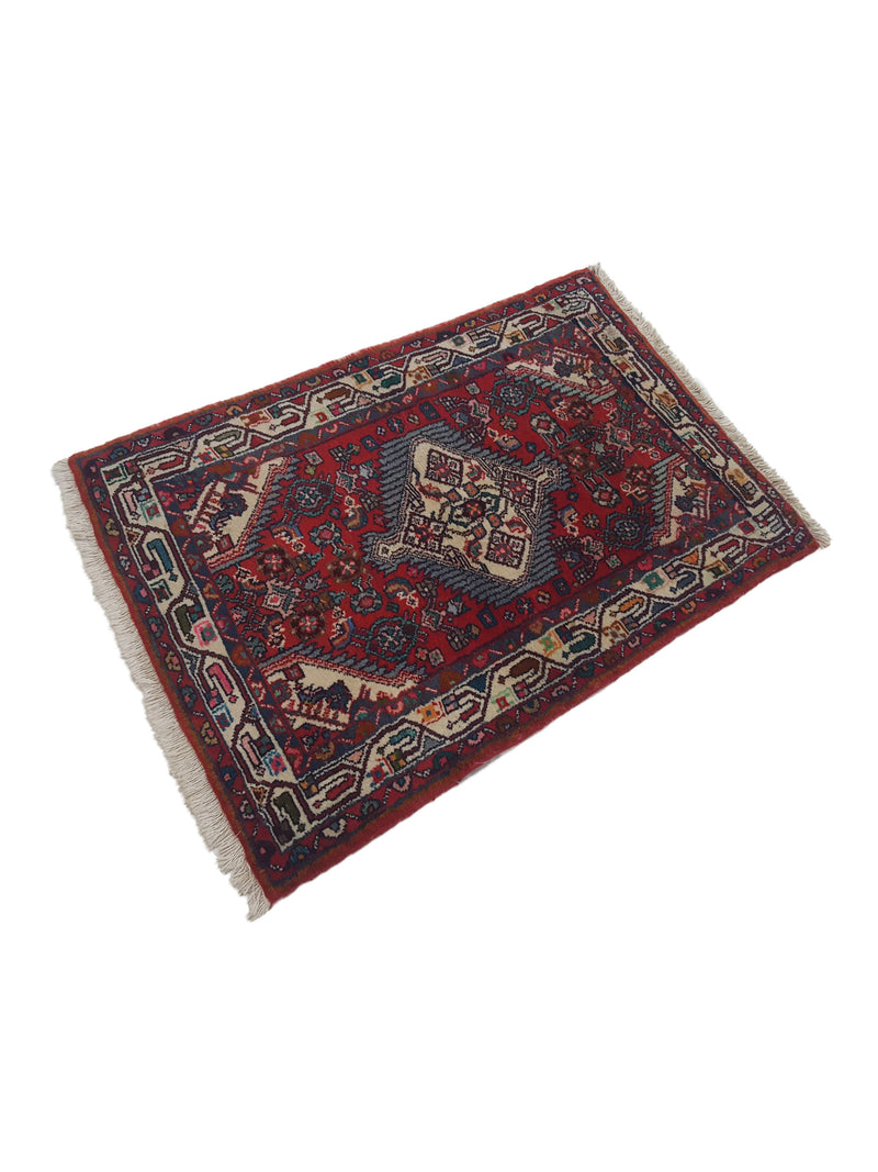 Fasa Persian 33605 Red Ivory Traditional Semi Antique Rug