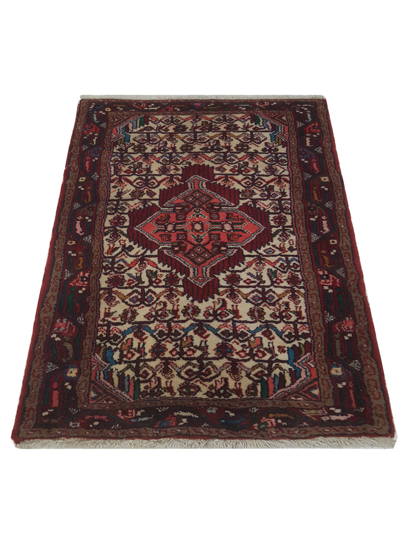 Pacific Persian 33606 Ivory Red Traditional Hand Knotted Rug