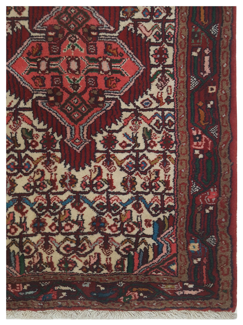 Pacific Persian 33606 Ivory Red Traditional Hand Knotted Rug