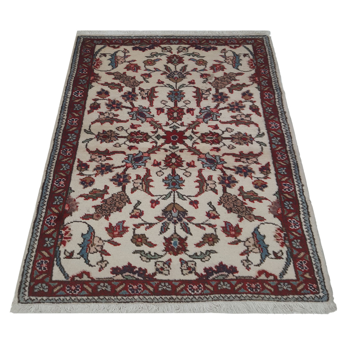 Pacific Persian 33607 Ivory Red Traditional Hand Knotted Rug