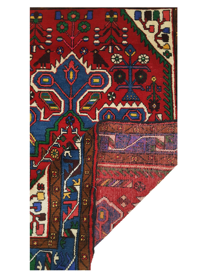 Fasa Persian 33639 Red Blue Traditional Semi Antique Rug