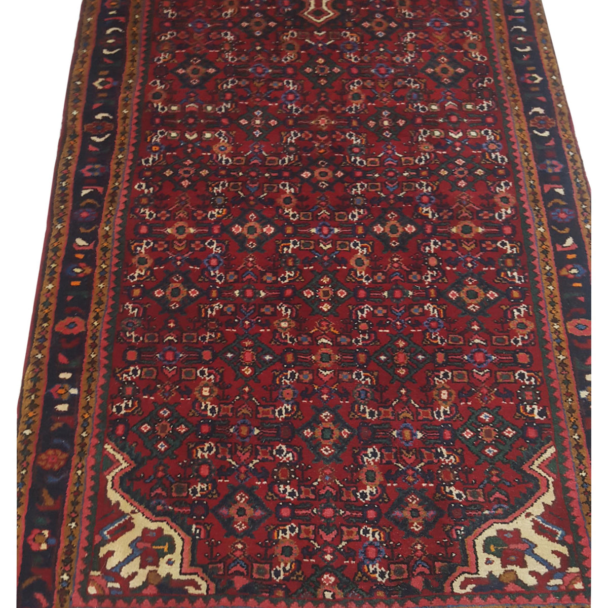 Fasa Persian 33642 Red Blue Traditional Semi Antique Rug