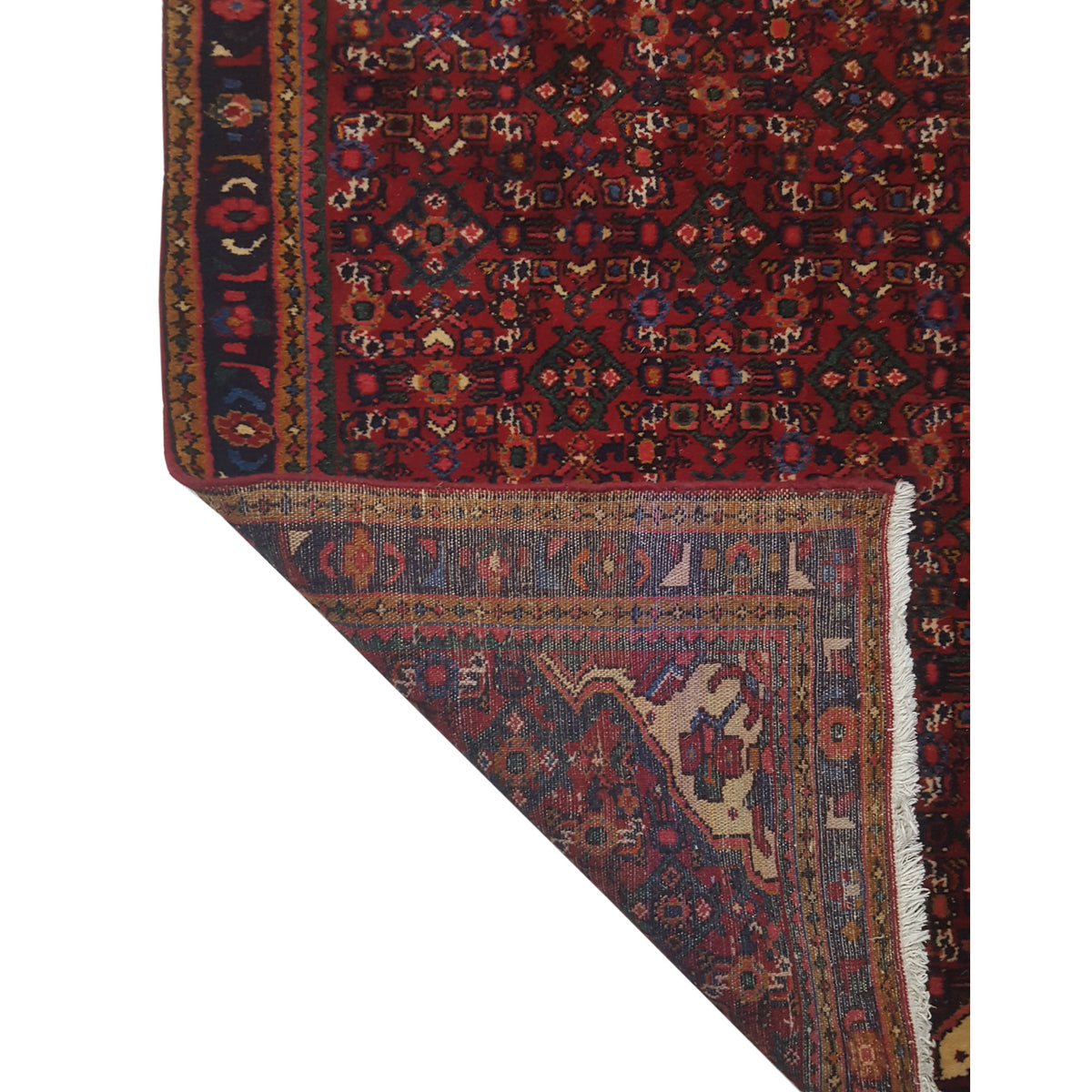 Fasa Persian 33642 Red Blue Traditional Semi Antique Rug