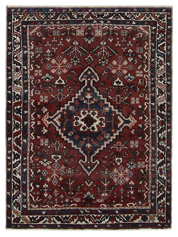 Fasa Antique Bakhtiyari  Burgundy Ivory Traditional