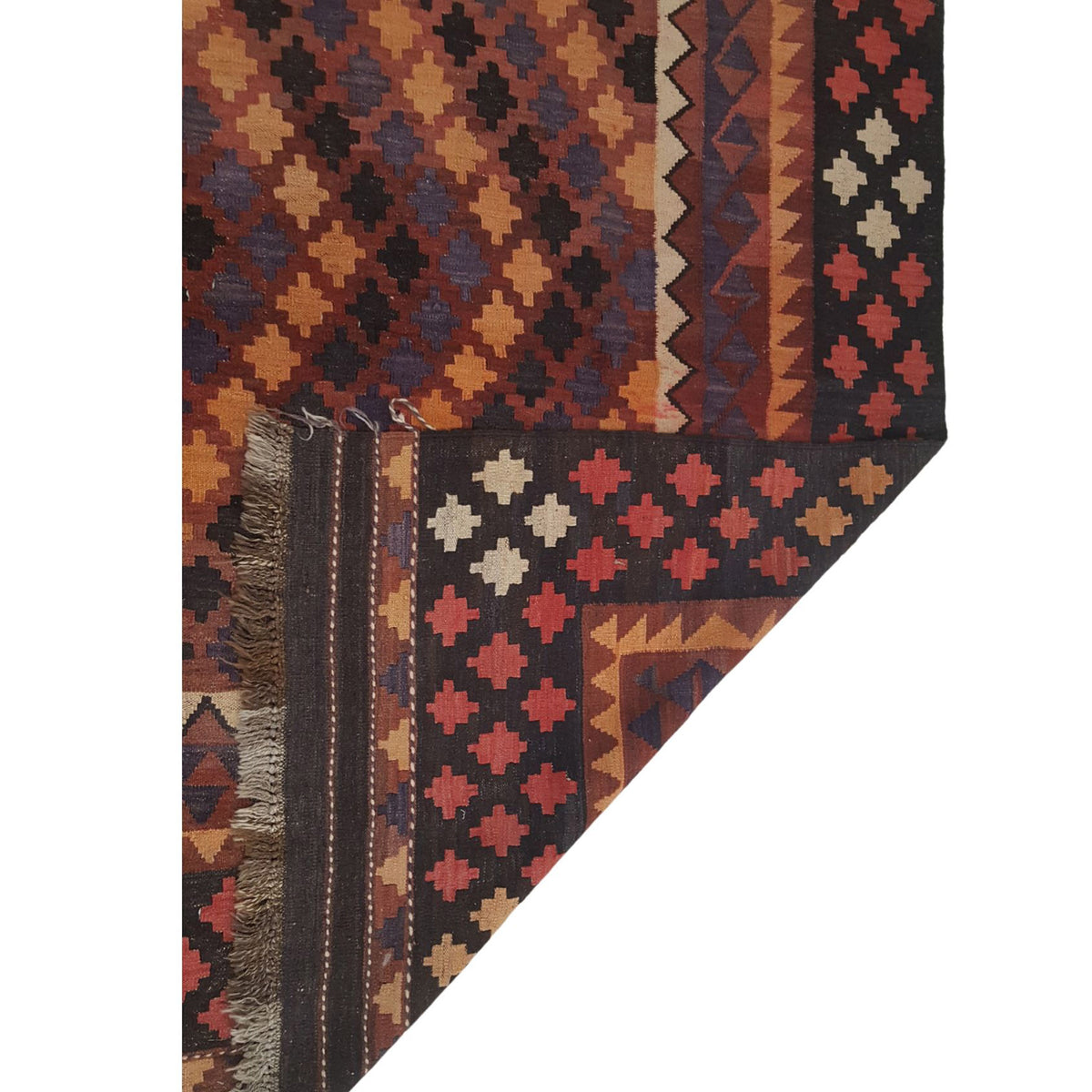 Aura Kilim 33739 Brown Multi Kilim Hand Woven Rug