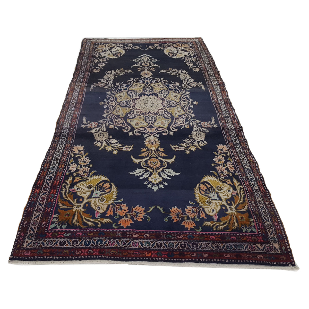 Pacific Malayer 33746 Navy Navy Traditional Hand Knotted Rug