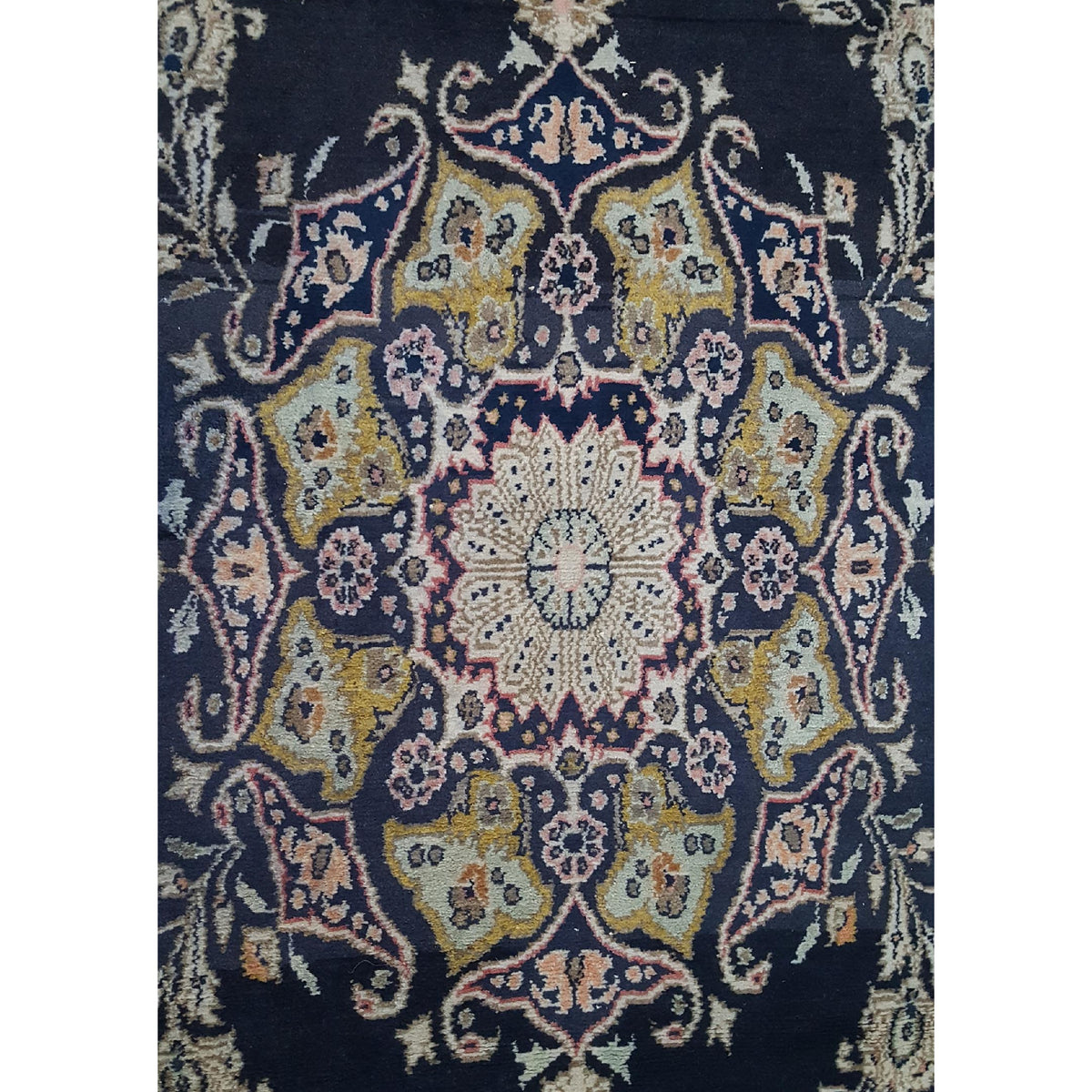 Pacific Malayer 33746 Navy Navy Traditional Hand Knotted Rug