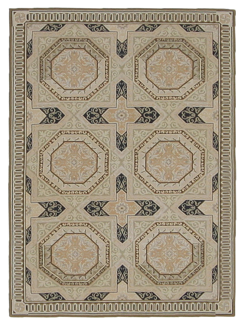 Pacific Needle Point  Beige Grey Tapestry