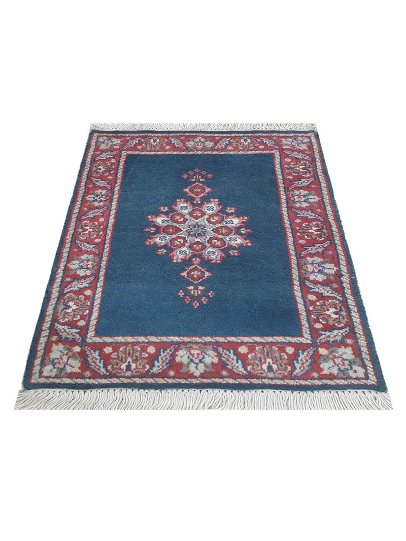 Pacific Royal Royal-Green Green Red Traditional Hand Knotted Rug