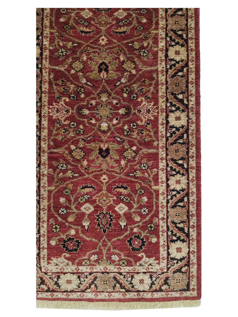 Pacific Ziegler 33828 Red Black Transitional Hand Knotted Rug