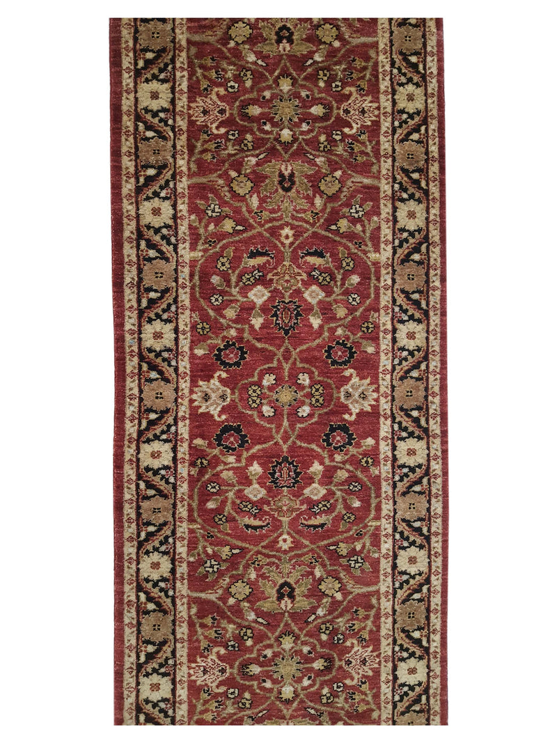 Pacific Ziegler 33828 Red Black Transitional Hand Knotted Rug