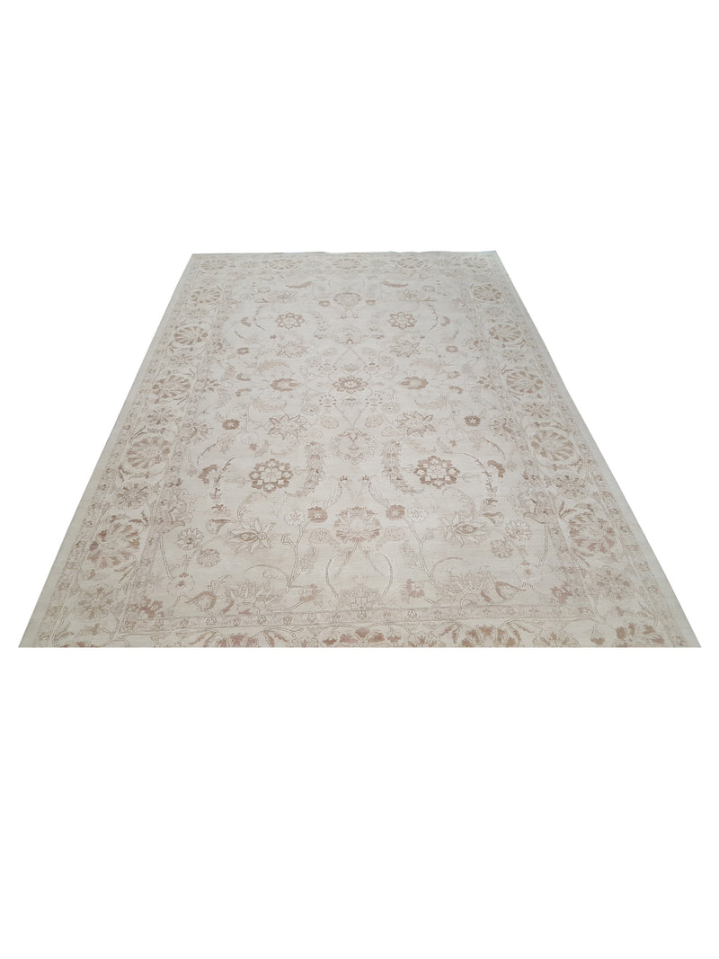 Pacific Ziegler 33830 Ivory Ivory Transitional Hand Knotted Rug