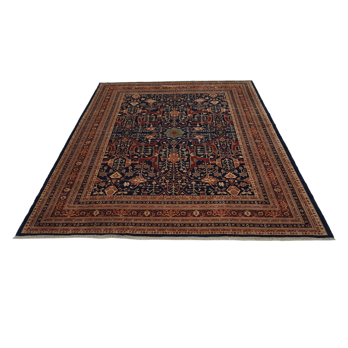 Pacific Ziegler 33831 Navy Multi Transitional Hand Knotted Rug