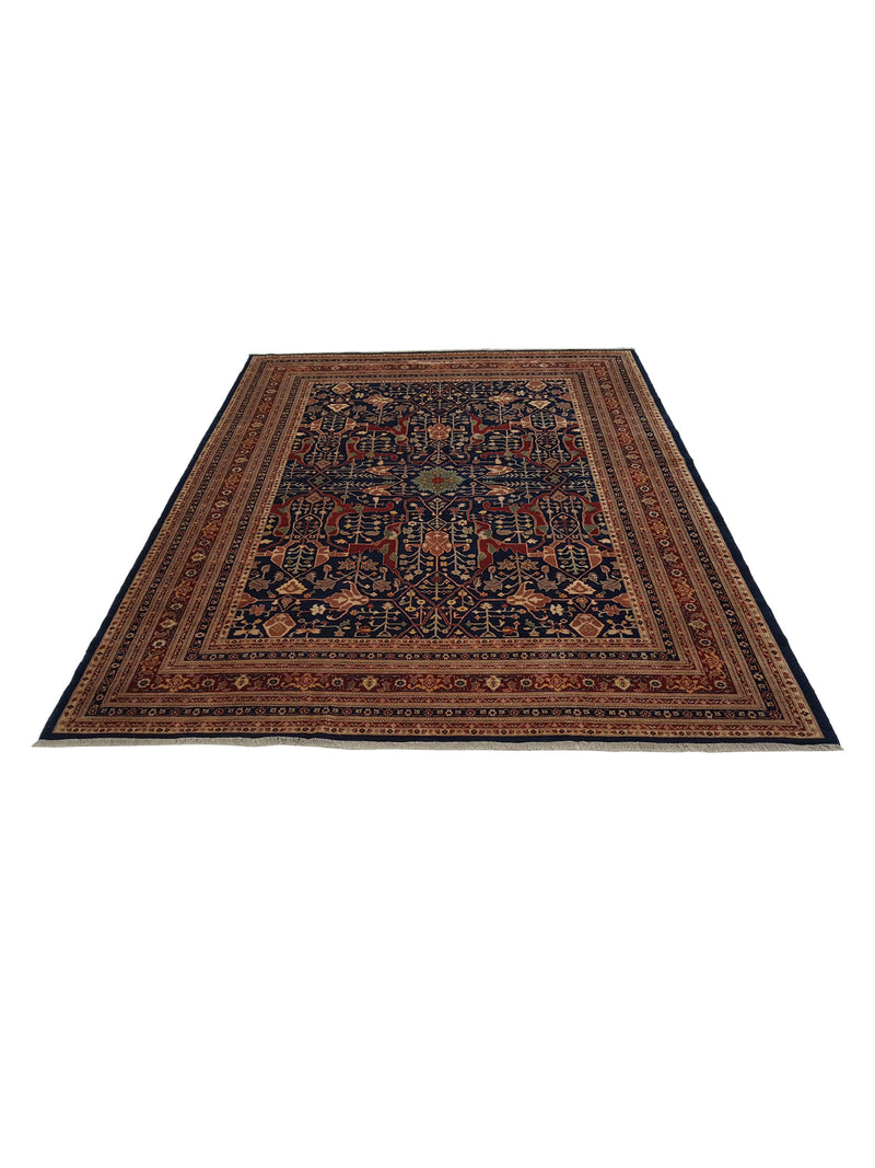 Pacific Ziegler 33831 Navy Multi Transitional Hand Knotted Rug