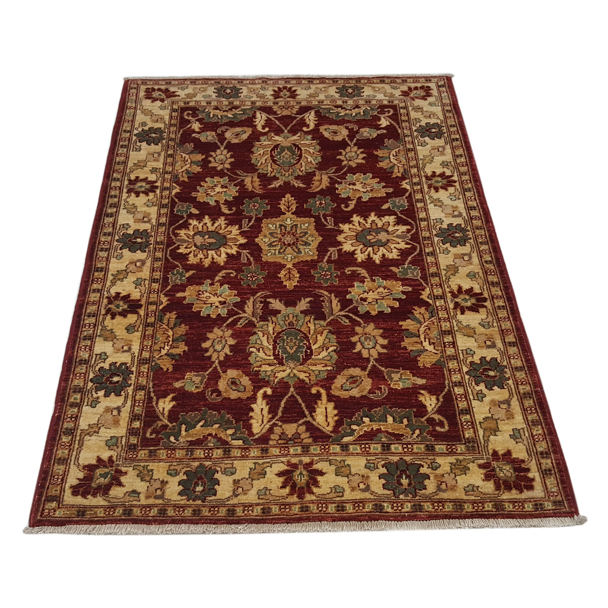 Pacific Ziegler 33893 Red Ivory Transitional Hand Knotted Rug