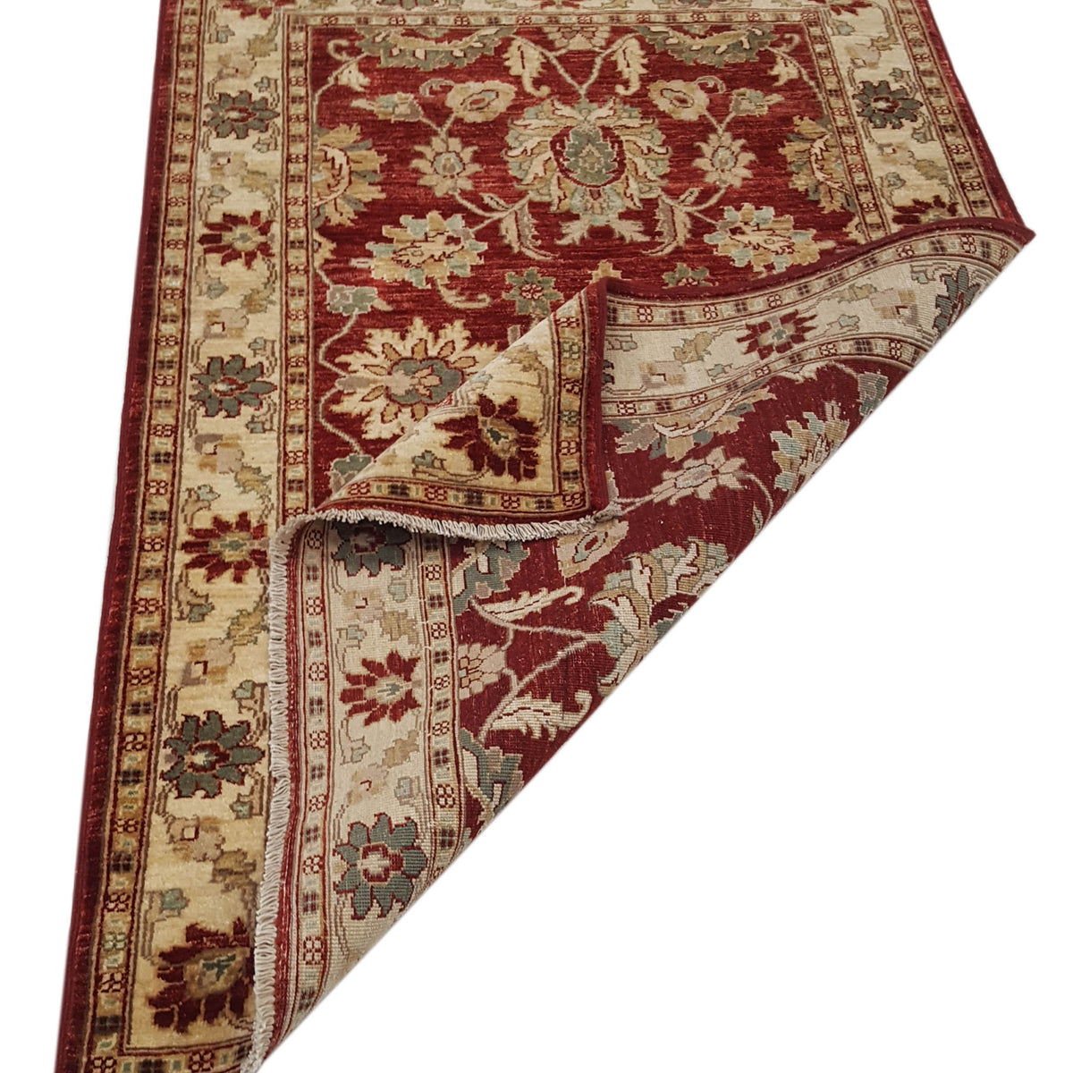 Pacific Ziegler 33893 Red Ivory Transitional Hand Knotted Rug