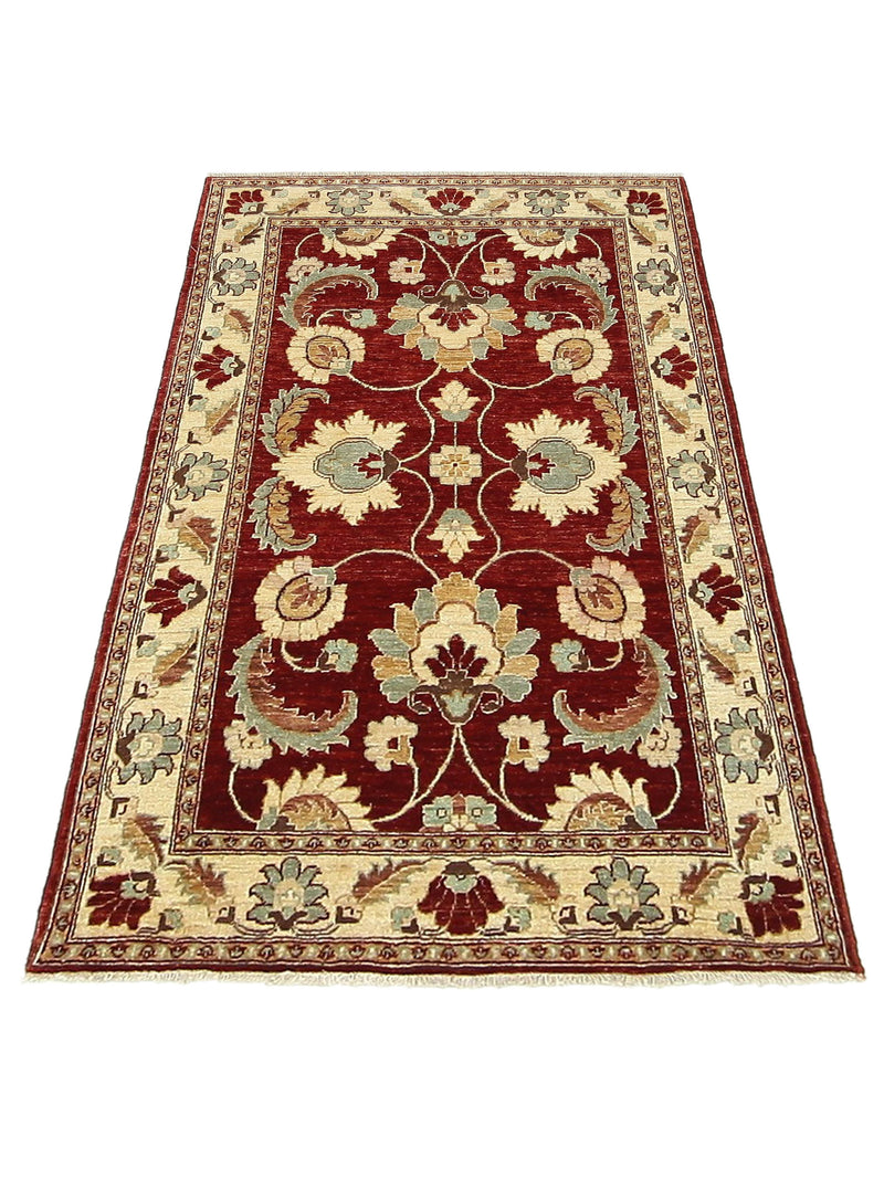Pacific Ziegler 33894 Red Ivory Transitional Hand Knotted Rug