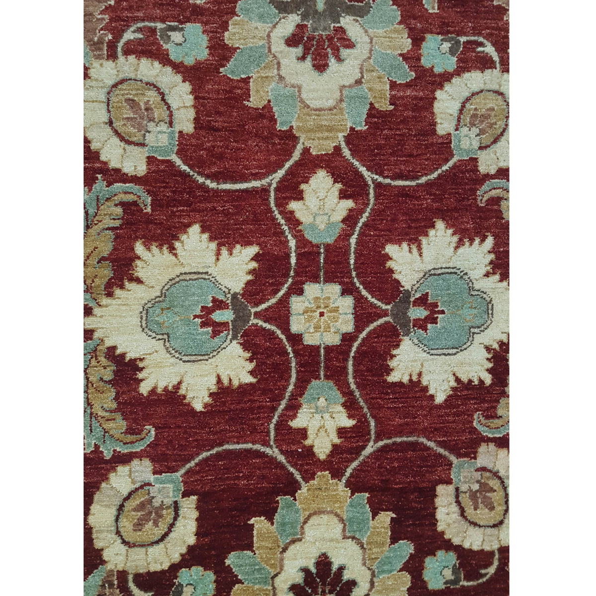 Pacific Ziegler 33894 Red Ivory Transitional Hand Knotted Rug