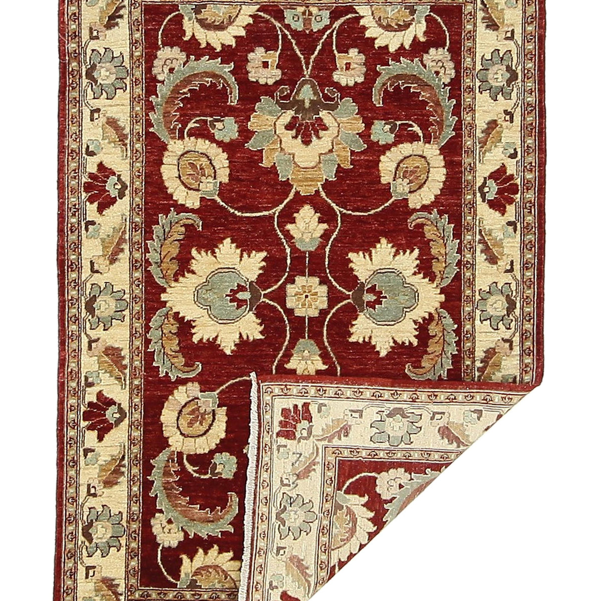 Pacific Ziegler 33894 Red Ivory Transitional Hand Knotted Rug