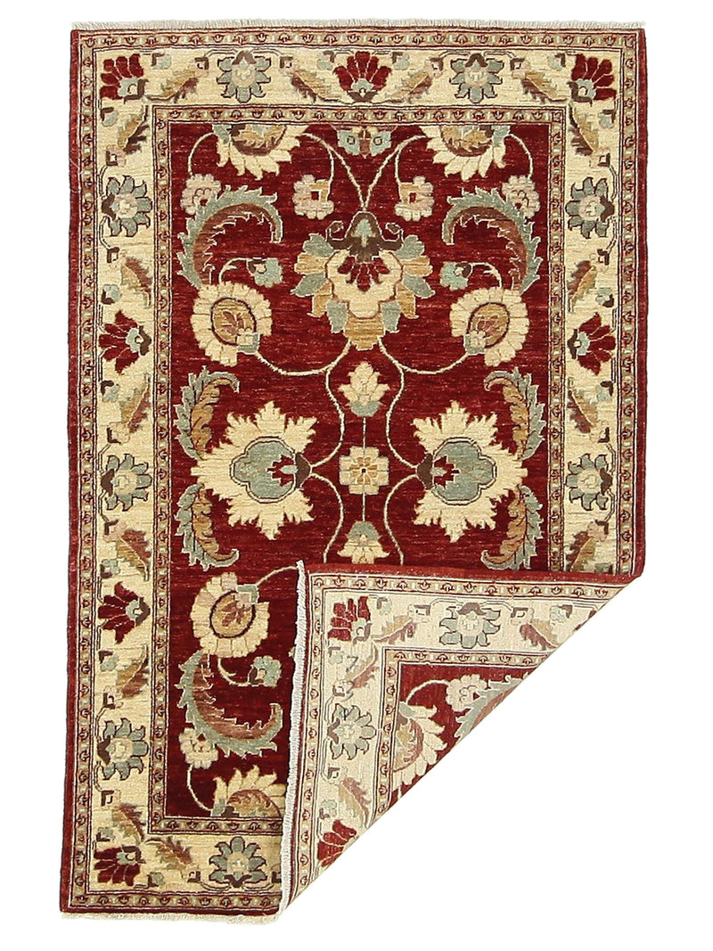 Pacific Ziegler 33894 Red Ivory Transitional Hand Knotted Rug
