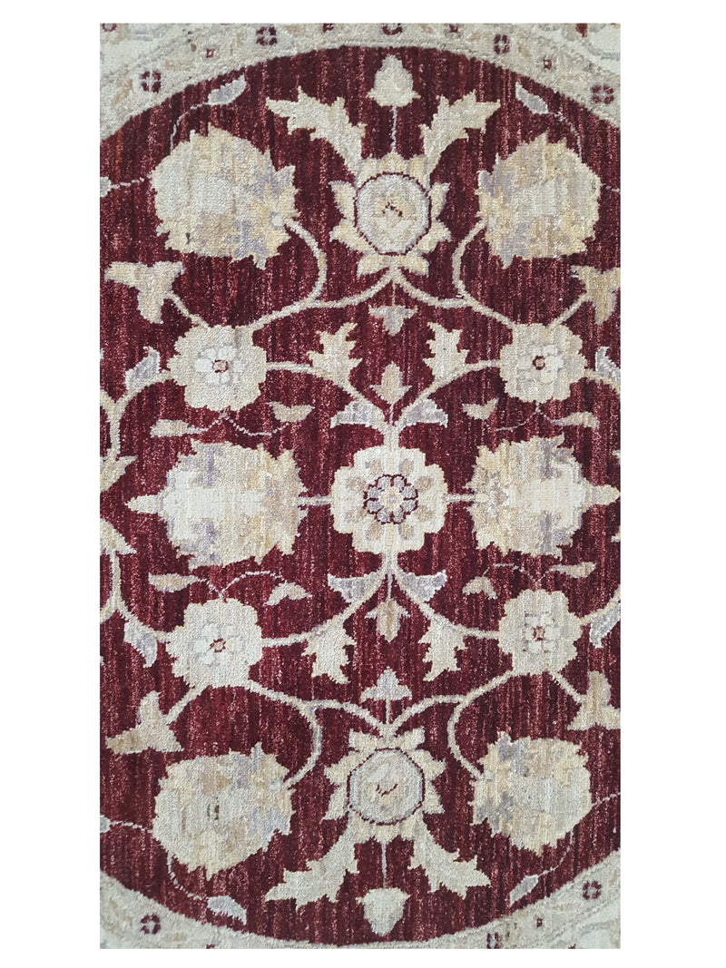 Pacific Ziegler 33895 Brick Ivory Transitional Hand Knotted Rug
