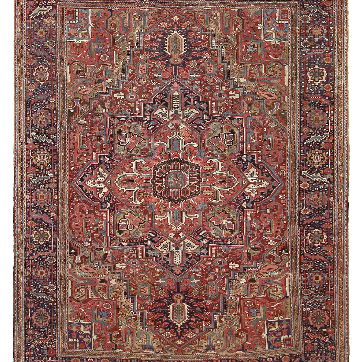 Fasa Antique Heriz  Rust Indigo Traditional