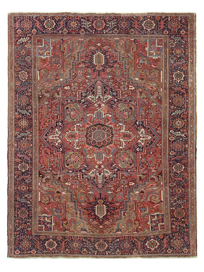 Fasa Antique Heriz  Rust Indigo Traditional