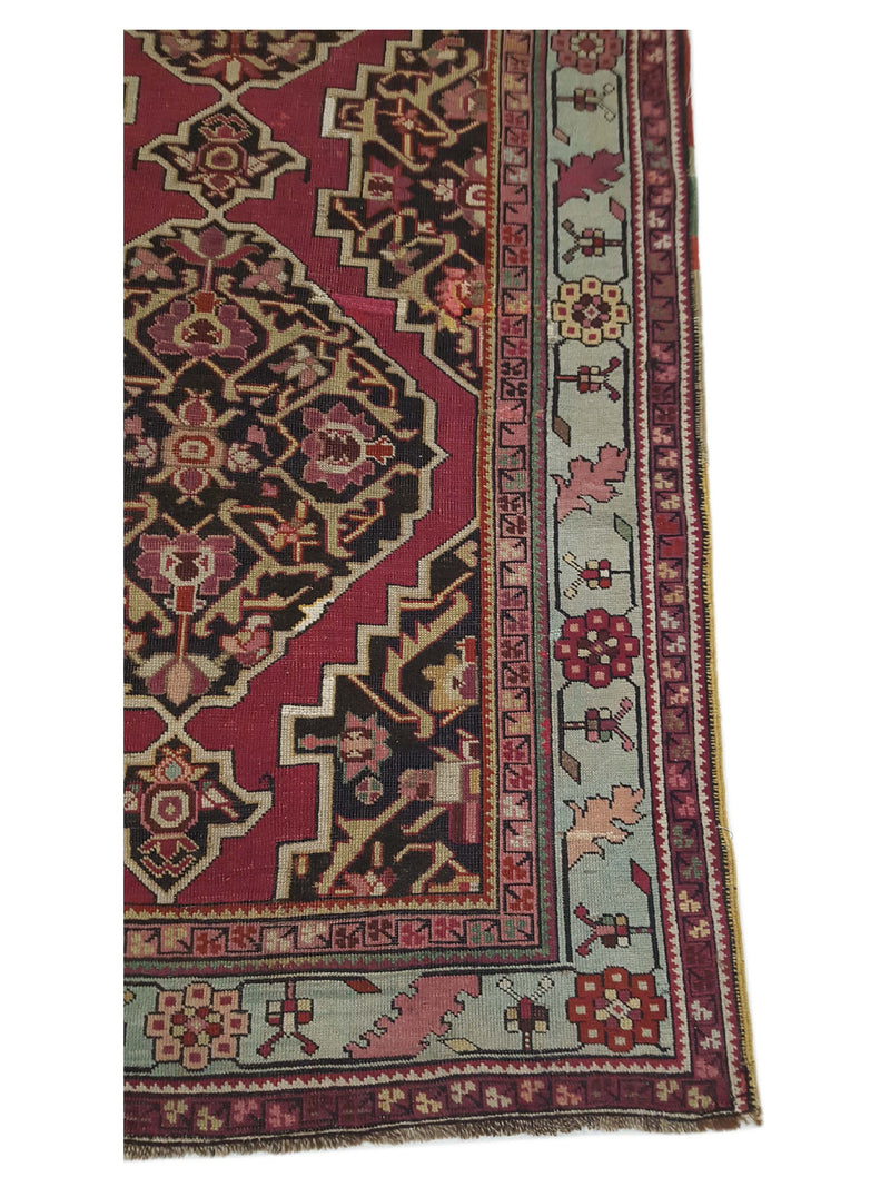 Fasa Antique Karabagh 33906 Rust Ivory Traditional Antique Rug