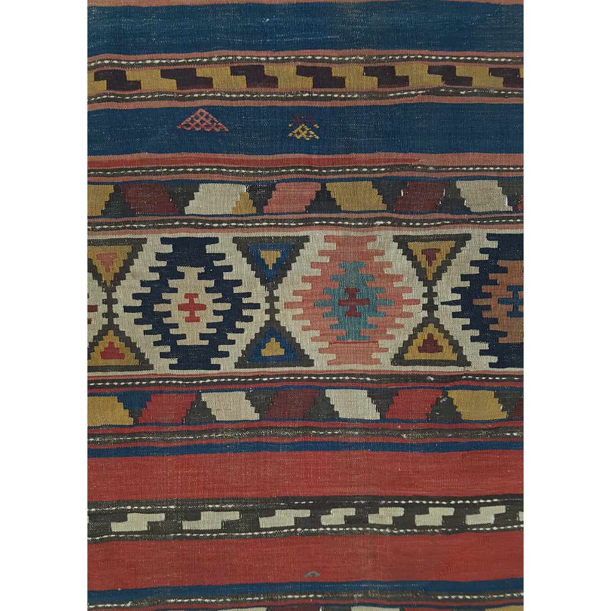 Fasa Antique Shirvan Kilim 33907 Rust Multi Traditional Antique Rug