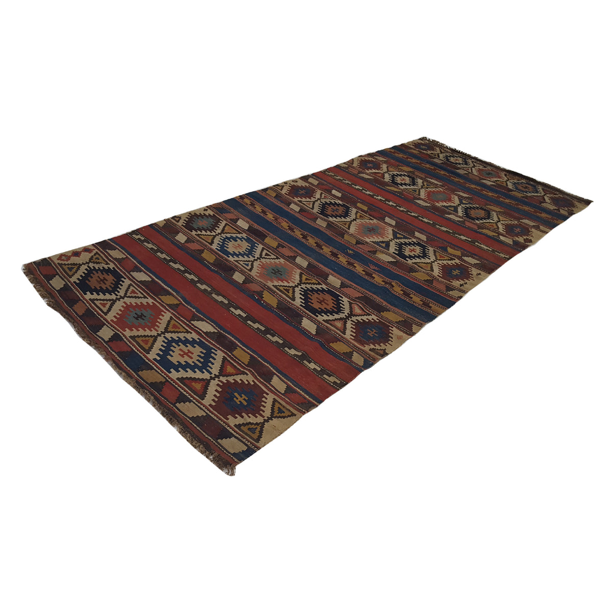 Fasa Antique Shirvan Kilim 33907 Rust Multi Traditional Antique Rug