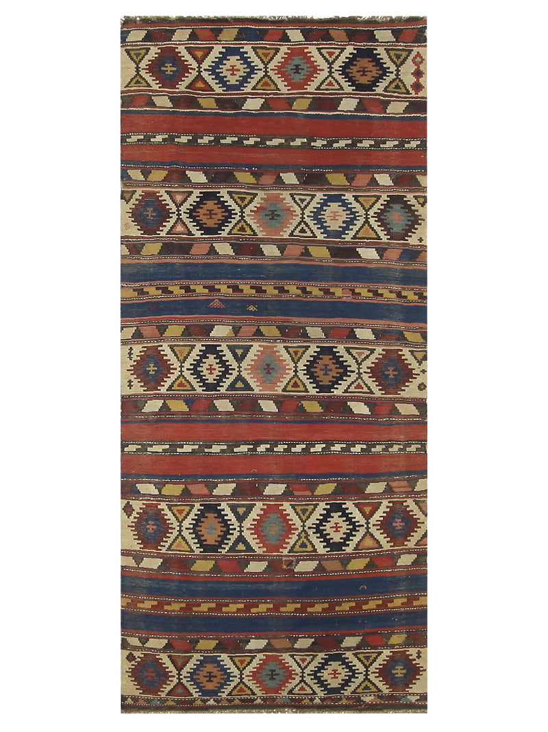 Fasa Antique Shirvan Kilim  Rust Multi Traditional