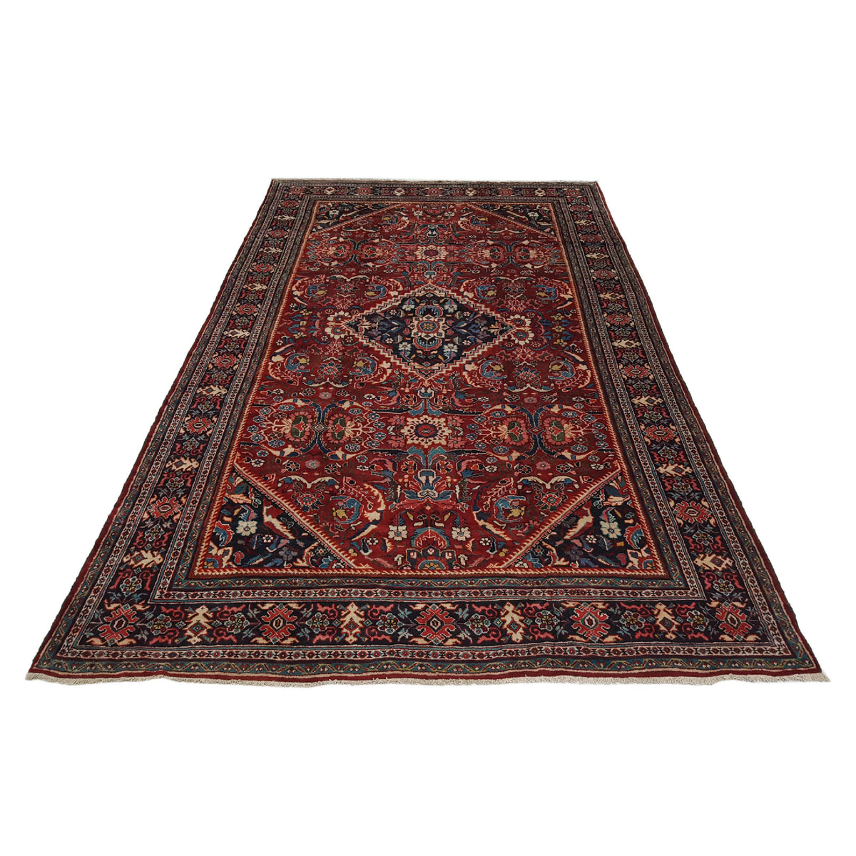 Fasa Antique Mahal 33913 Rust Indigo Traditional Antique Rug