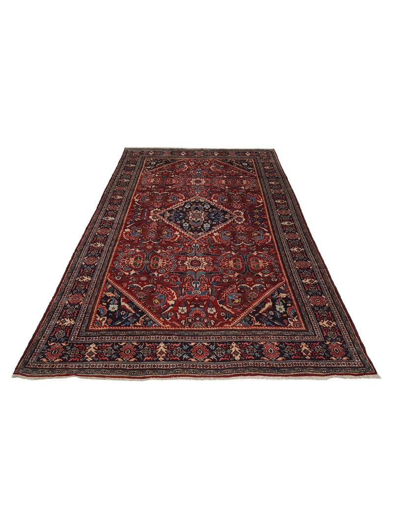 Fasa Antique Mahal 33913 Rust Indigo Traditional Antique Rug