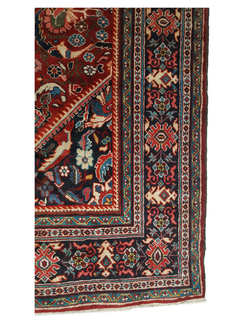 Fasa Antique Mahal 33913 Rust Indigo Traditional Antique Rug