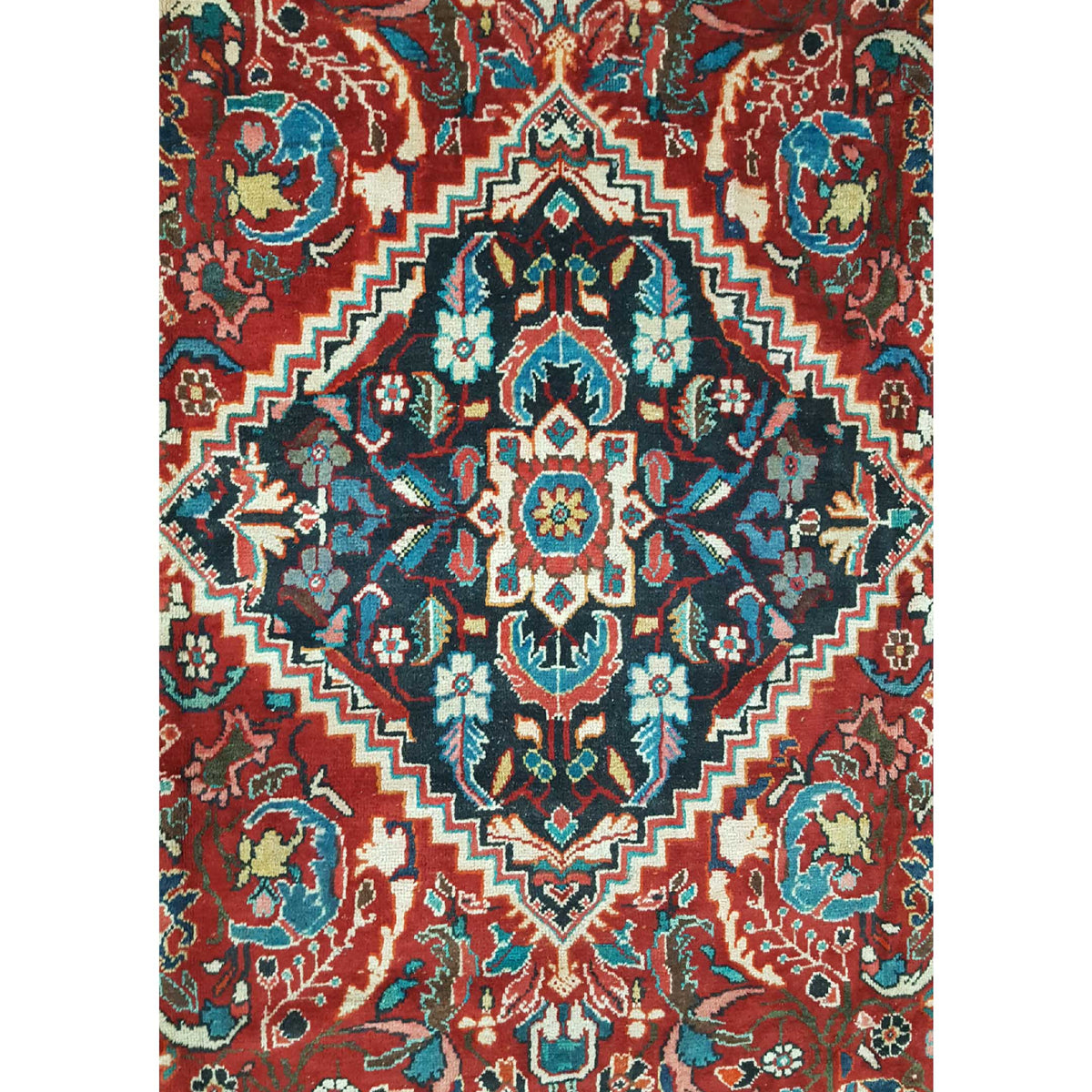 Fasa Antique Mahal 33913 Rust Indigo Traditional Antique Rug