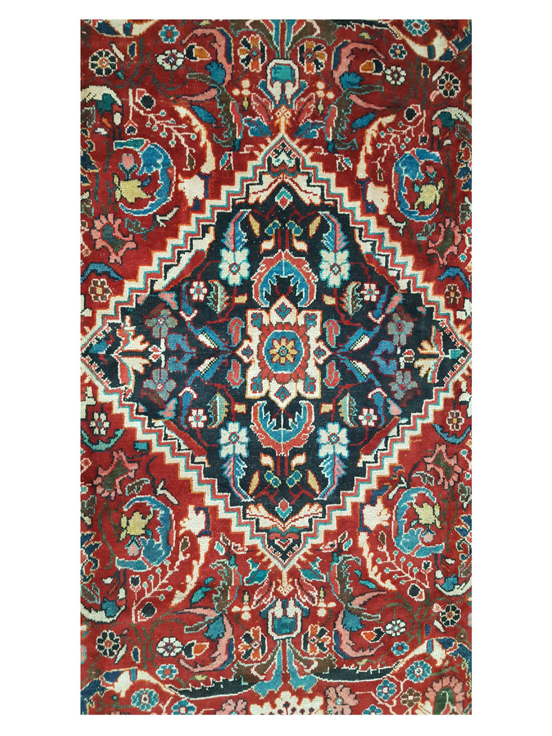 Fasa Antique Mahal 33913 Rust Indigo Traditional Antique Rug